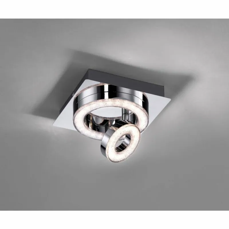 Luminaires Leuchten Direkt Plafonnier Leuchten Direkt TIM LED Chrome, 2 lumières