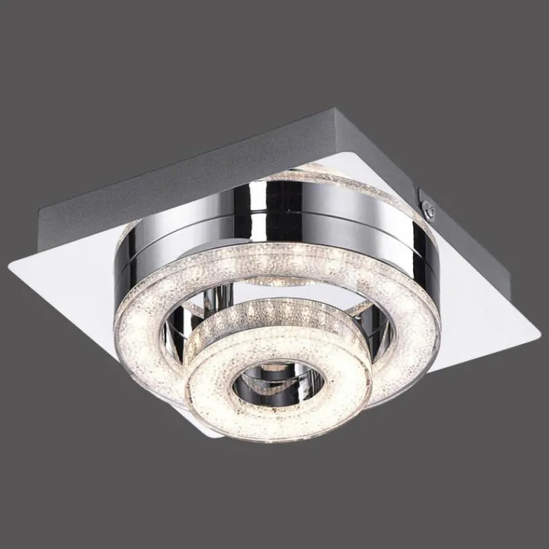 Luminaires Leuchten Direkt Plafonnier Leuchten Direkt TIM LED Chrome, 2 lumières