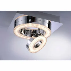 Luminaires Leuchten Direkt Plafonnier Leuchten Direkt TIM LED Chrome, 2 lumières