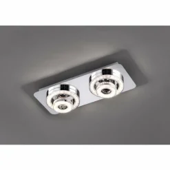 Luminaires Leuchten Direkt Plafonnier Leuchten Direkt TIM LED Chrome, 2 lumières