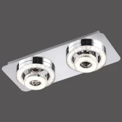 Luminaires Leuchten Direkt Plafonnier Leuchten Direkt TIM LED Chrome, 2 lumières