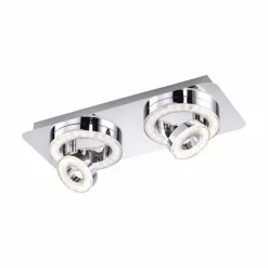 Luminaires Leuchten Direkt Plafonnier Leuchten Direkt TIM LED Chrome, 2 lumières