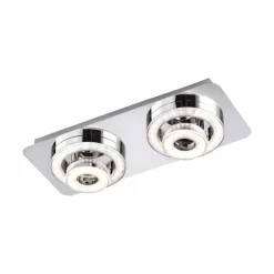 Luminaires Leuchten Direkt Plafonnier Leuchten Direkt TIM LED Chrome, 2 lumières
