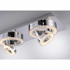 Luminaires Leuchten Direkt Plafonnier Leuchten Direkt TIM LED Chrome, 2 lumières