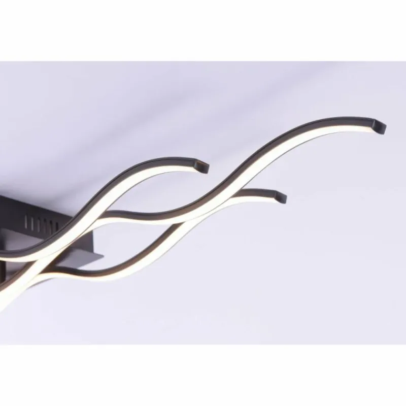 Luminaires Leuchten Direkt Plafonnier Leuchten Direkt Wave LED Noir, 3 lumières* Éclairage Led