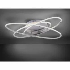 Luminaires Leuchten Direkt Plafonnier Leuchten Direkt MALIK LED Acier inoxydable, 1 lumière, Télécommandes* Éclairage Led