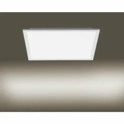 Luminaires Rustiques-Luminaires Leuchten Direkt Plafonnier Leuchten Direkt FLEET LED Blanc, 1 lumière, Détecteur de mouvement