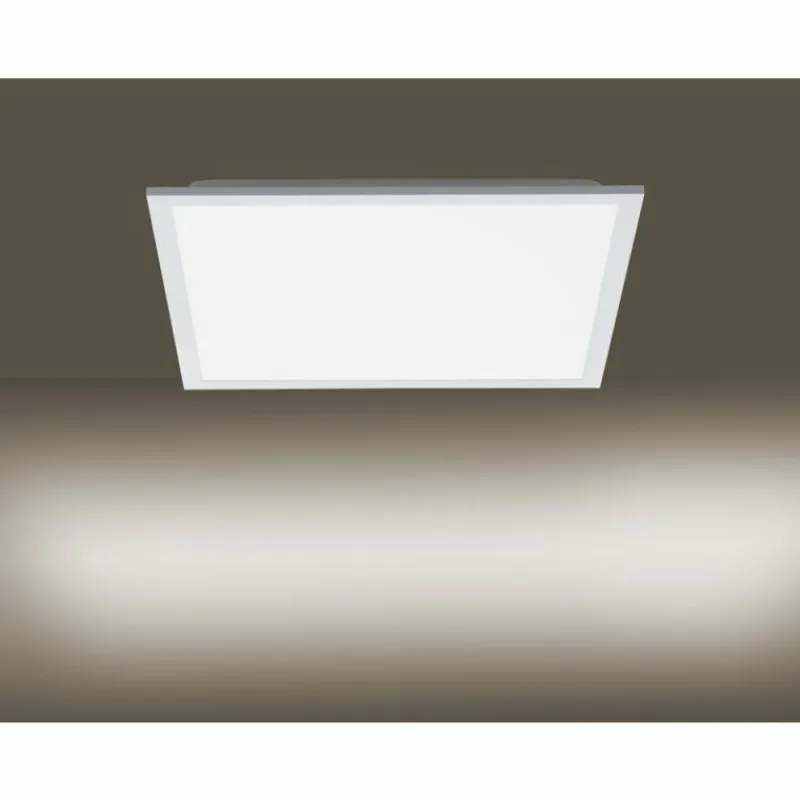 Luminaires Rustiques-Luminaires Leuchten Direkt Plafonnier Leuchten Direkt FLEET LED Blanc, 1 lumière, Détecteur de mouvement