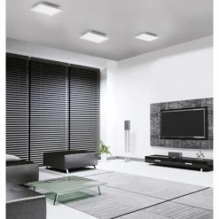 Luminaires Leuchten Direkt Plafonnier Leuchten Direkt Ls-FLAT LED Blanc, 1 lumière, Télécommandes, Changeur de couleurs