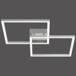 Luminaires Leuchten Direkt Plafonnier Leuchten Direkt Ls-MAXI LED Acier inoxydable, 2 lumières, Télécommandes, Changeur de couleurs