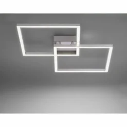 Luminaires Leuchten Direkt Plafonnier Leuchten Direkt Ls-MAXI LED Acier inoxydable, 2 lumières, Télécommandes, Changeur de couleurs