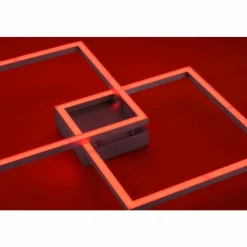 Luminaires Leuchten Direkt Plafonnier Leuchten Direkt Ls-MAXI LED Acier inoxydable, 2 lumières, Télécommandes, Changeur de couleurs