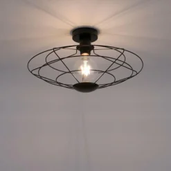 Luminaires Leuchten Direkt Plafonnier Leuchten Direkt PORTO Noir, 1 lumière* Plafonniers