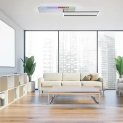 Luminaires Leuchten Direkt Plafonnier Leuchten Direkt RENDA LED Argenté, 2 lumières, Télécommandes, Changeur de couleurs* Éclairage Led