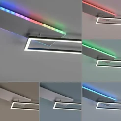 Luminaires Leuchten Direkt Plafonnier Leuchten Direkt RENDA LED Argenté, 2 lumières, Télécommandes, Changeur de couleurs* Éclairage Led