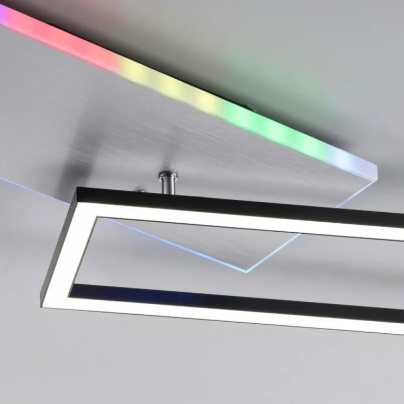 Luminaires Leuchten Direkt Plafonnier Leuchten Direkt RENDA LED Argenté, 2 lumières, Télécommandes, Changeur de couleurs* Éclairage Led