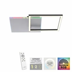 Luminaires Leuchten Direkt Plafonnier Leuchten Direkt RENDA LED Argenté, 2 lumières, Télécommandes, Changeur de couleurs* Éclairage Led