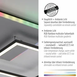 Luminaires Leuchten Direkt Plafonnier Leuchten Direkt RENDA LED Argenté, 2 lumières, Télécommandes, Changeur de couleurs* Éclairage Led