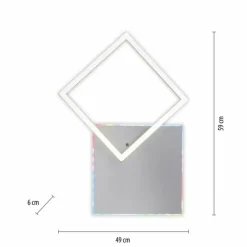 Luminaires Leuchten Direkt Plafonnier Leuchten Direkt RENDA LED Argenté, 2 lumières, Télécommandes, Changeur de couleurs* Éclairage Led