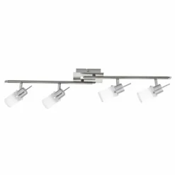 Luminaires Leuchten Direkt Plafonnier Leuchten Direkt MAX Acier inoxydable, 4 lumières