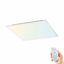 Luminaires Leuchten Direkt Plafonnier Leuchten-Direkt FLAT LED Blanc, 1 lumière, Télécommandes* Éclairage Led