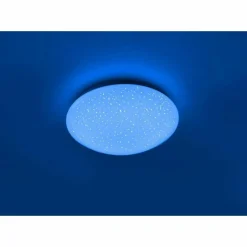 Luminaires Leuchten Direkt Plafonnier Leuchten-Direkt SKYLER LED Acier brossé, Blanc, 1 lumière, Télécommandes, Changeur de couleurs* Éclairage Led