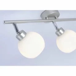 Luminaires Leuchten Direkt Plafonnier Leuchten-Direkt LOTTA Argenté, 3 lumières