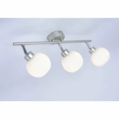 Luminaires Leuchten Direkt Plafonnier Leuchten-Direkt LOTTA Argenté, 3 lumières