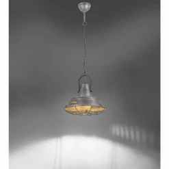 Lampes Industrielles-Luminaires Leuchten Direkt Plafonnier Leuchten-Direkt SAMIA Gris, 1 lumière