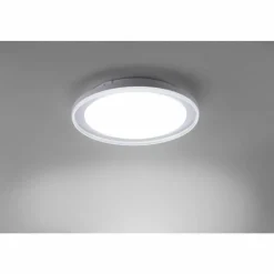 Luminaires Leuchten Direkt Plafonnier Leuchten-Direkt MEDION-LARS LED Chrome, 1 lumière, Changeur de couleurs