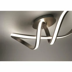 Luminaires Leuchten Direkt Plafonnier Leuchten-Direkt Ls-MELINDA LED Acier inoxydable, 1 lumière, Télécommandes, Changeur de couleurs