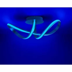 Luminaires Leuchten Direkt Plafonnier Leuchten-Direkt Ls-MELINDA LED Acier inoxydable, 1 lumière, Télécommandes, Changeur de couleurs