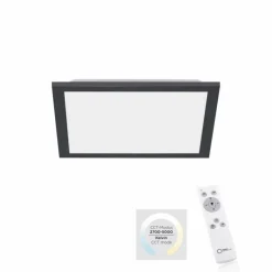 Luminaires Leuchten Direkt Plafonnier Leuchten-Direkt FLAT LED Noir, 1 lumière, Télécommandes* Éclairage Led