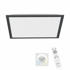 Luminaires Leuchten Direkt Plafonnier Leuchten-Direkt FLAT LED Noir, 1 lumière, Télécommandes* Éclairage Led