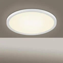 Luminaires Leuchten Direkt Plafonnier Leuchten-Direkt FLAT LED Blanc, 1 lumière, Télécommandes* Éclairage Led