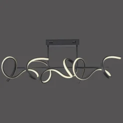 Luminaires Leuchten Direkt Plafonnier Leuchten-Direkt CURLS LED Noir, 3 lumières* Éclairage Led