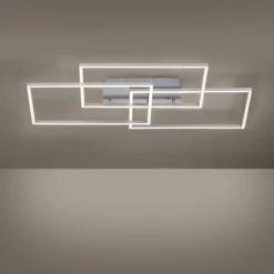 Luminaires Leuchten Direkt Plafonnier Leuchten-Direkt IVEN LED Nickel mat, 3 lumières, Télécommandes* Éclairage Led