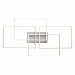 Luminaires Leuchten Direkt Plafonnier Leuchten-Direkt IVEN LED Nickel mat, 4 lumières, Télécommandes* Éclairage Led