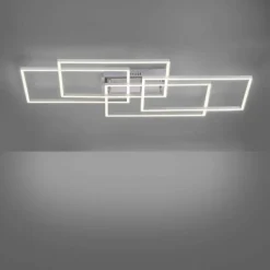 Luminaires Leuchten Direkt Plafonnier Leuchten-Direkt IVEN LED Nickel mat, 4 lumières, Télécommandes* Éclairage Led