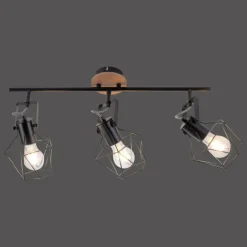 Lampes Industrielles-Luminaires Leuchten Direkt Plafonnier Leuchten-Direkt JARO Bois clair, 3 lumières