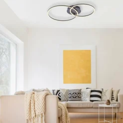 Luminaires Leuchten Direkt Plafonnier Leuchten-Direkt IVANKA LED Noir, 2 lumières* Éclairage Led