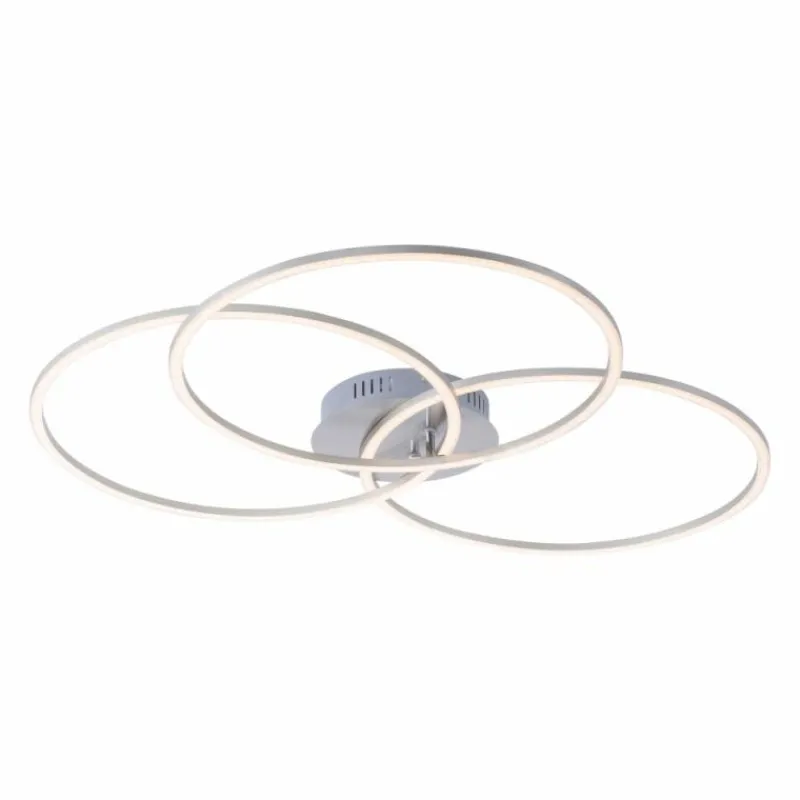 Luminaires Leuchten Direkt Plafonnier Leuchten-Direkt IVANKA LED Nickel mat, 3 lumières* Éclairage Led