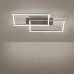 Lampes En Bois-Luminaires Leuchten Direkt Plafonnier Leuchten-Direkt IVEN LED Bois clair, 2 lumières, Télécommandes