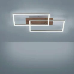 Lampes En Bois-Luminaires Leuchten Direkt Plafonnier Leuchten-Direkt IVEN LED Bois clair, 2 lumières, Télécommandes