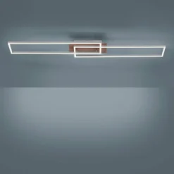 Lampes En Bois-Luminaires Leuchten Direkt Plafonnier Leuchten-Direkt IVEN LED Bois clair, 2 lumières, Télécommandes