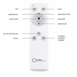 Luminaires Leuchten Direkt Plafonnier Leuchten-Direkt ANIKA LED Anthracite, 1 lumière, Télécommandes* Éclairage Led