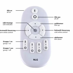 Luminaires Leuchten Direkt Plafonnier Leuchten-Direkt FLAT LED Noir, 1 lumière, Télécommandes* Éclairage Led