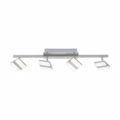 Luminaires Leuchten Direkt Plafonnier Leuchten-Direkt LOLAsmart-SABI LED Nickel mat, 4 lumières, Télécommandes, Changeur de couleurs
