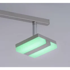 Luminaires Leuchten Direkt Plafonnier Leuchten-Direkt LOLAsmart-SABI LED Nickel mat, 4 lumières, Télécommandes, Changeur de couleurs