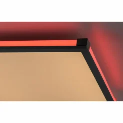 Luminaires Leuchten Direkt Plafonnier Leuchten-Direkt MARIO LED Noir, 1 lumière, Télécommandes, Changeur de couleurs* Éclairage Led